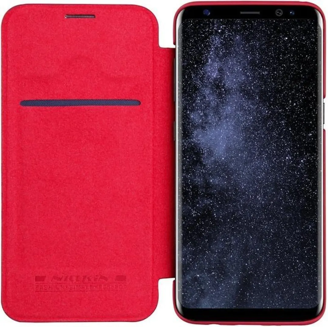 Nillkin Qin Leather Book Case Samsung Galaxy S8+ - Rood - afbeelding 3 van 6