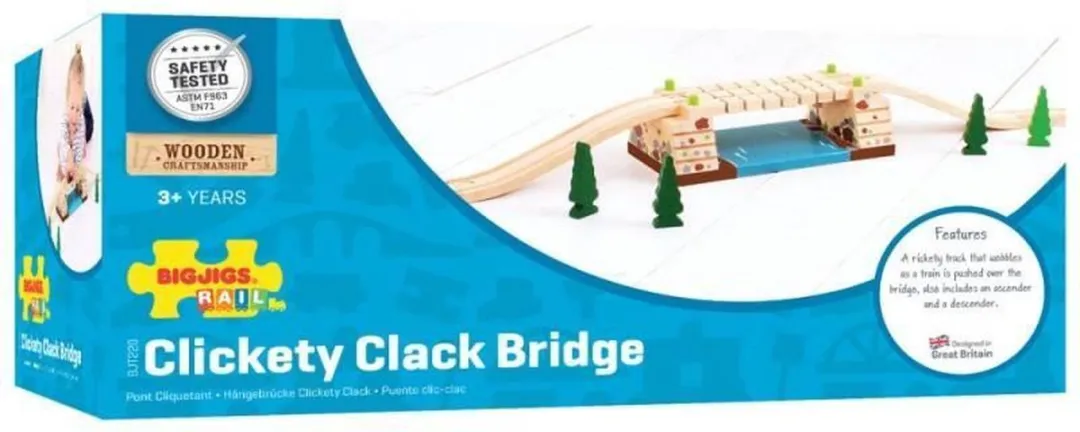 BIGJIGS Houten Rails Ratelbrug BJT220 - 2 Stuks - Multi - afbeelding 6 van 6
