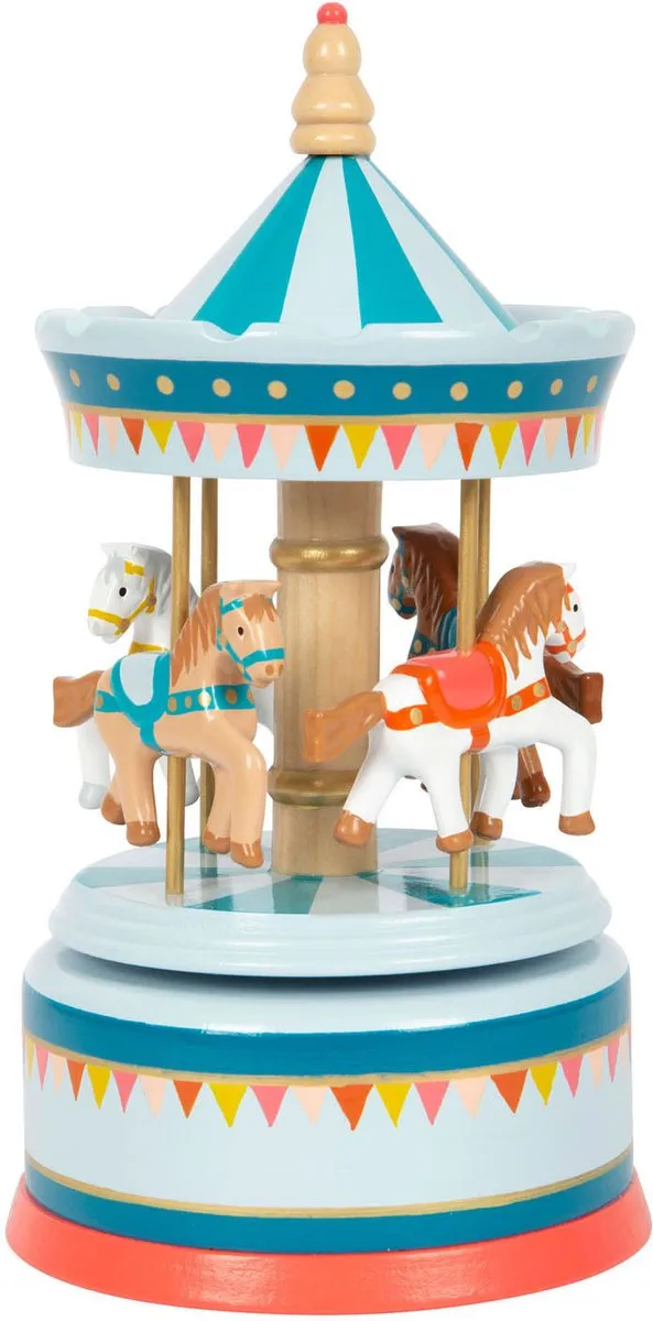 Small Foot Houten Muziekdoos Draaimolen 12321 - Multicolor