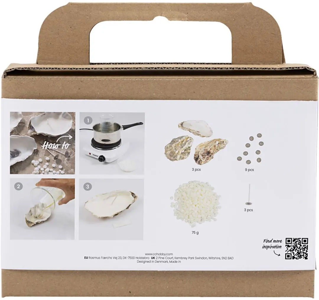 Creativ Company Mini Hobbyset Kaarsgieten Sojakaarsen - Oesterschelpen