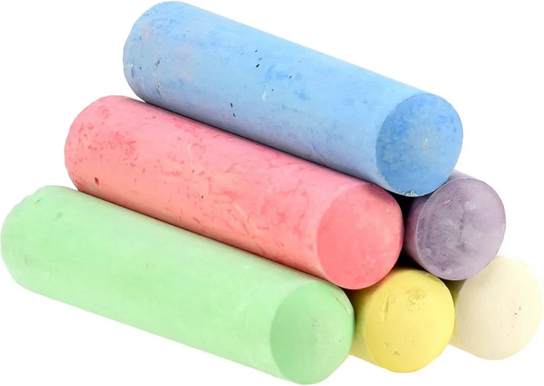 Toi-Toys Gekleurd Stoepkrijt 12 Stuks - Emmer