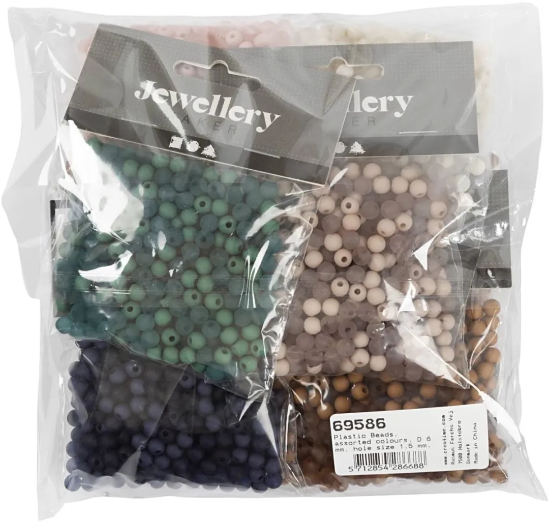 Creativ Company Plastic Kralen 6mm - 10 Kleuren - 400 Stuks