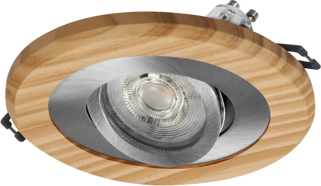 Osram Wood LED Spot GU10 Bright 4.5W - Set van 3 - Satijn nikkel