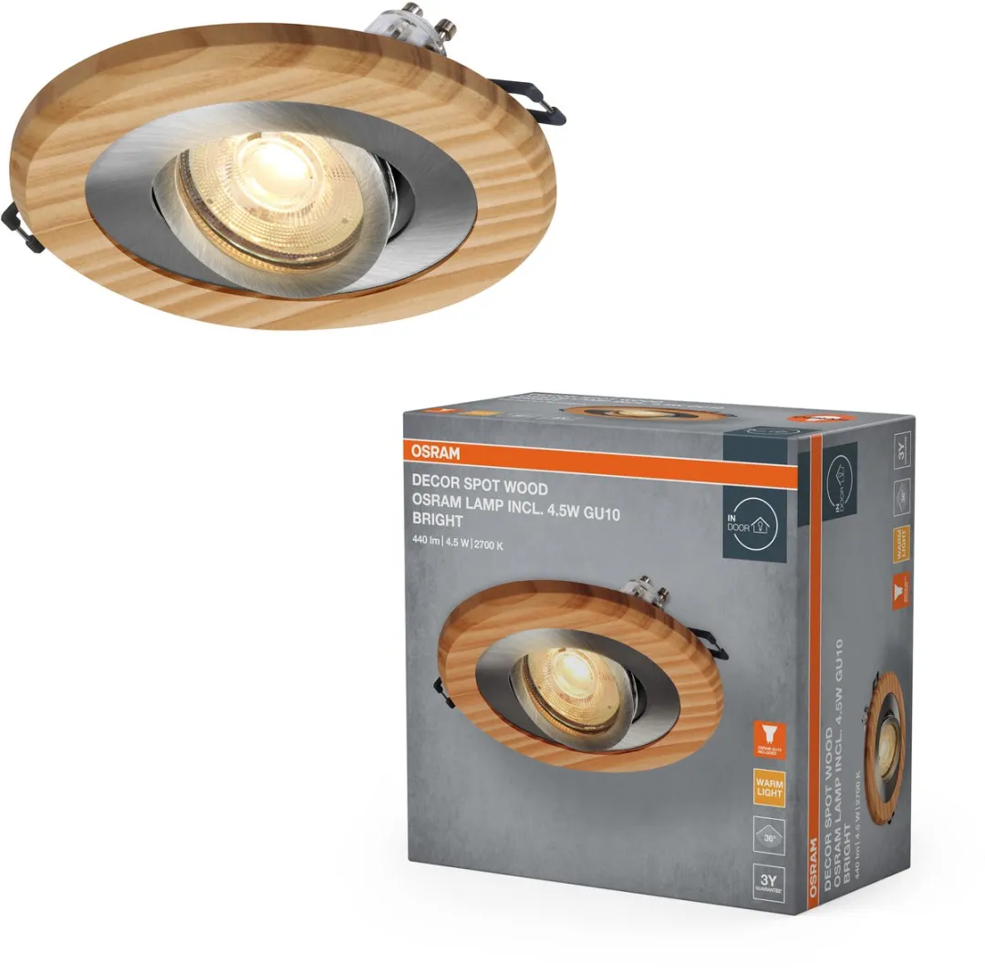 Osram Wood LED Spot GU10 Bright 4.5W
