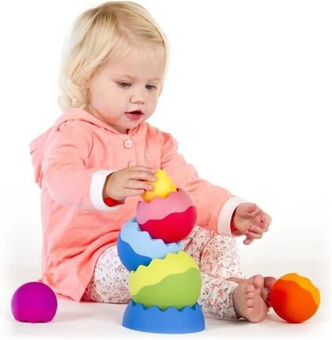 Fat Brain Toys Tobbles Neo Stapeltoren - 7-delig Multicolor - afbeelding 6 van 6