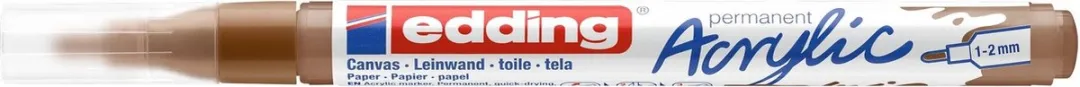 edding 5300 Acrylic Marker - Hazelnootbruin - 1mm - afbeelding 2 van 4