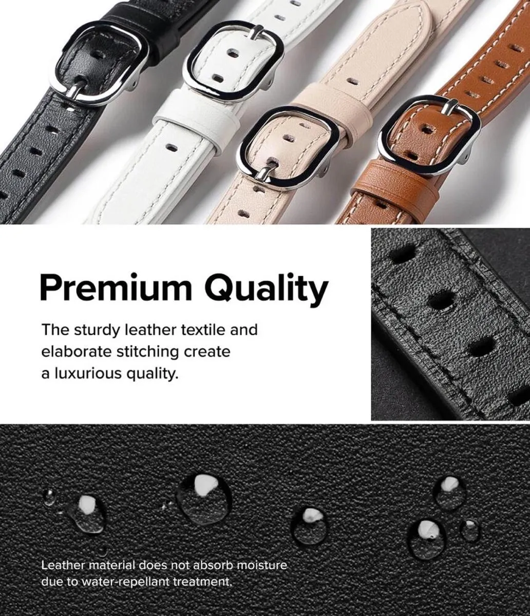 Ringke Leather One Slim Apple Watch Band - Roze