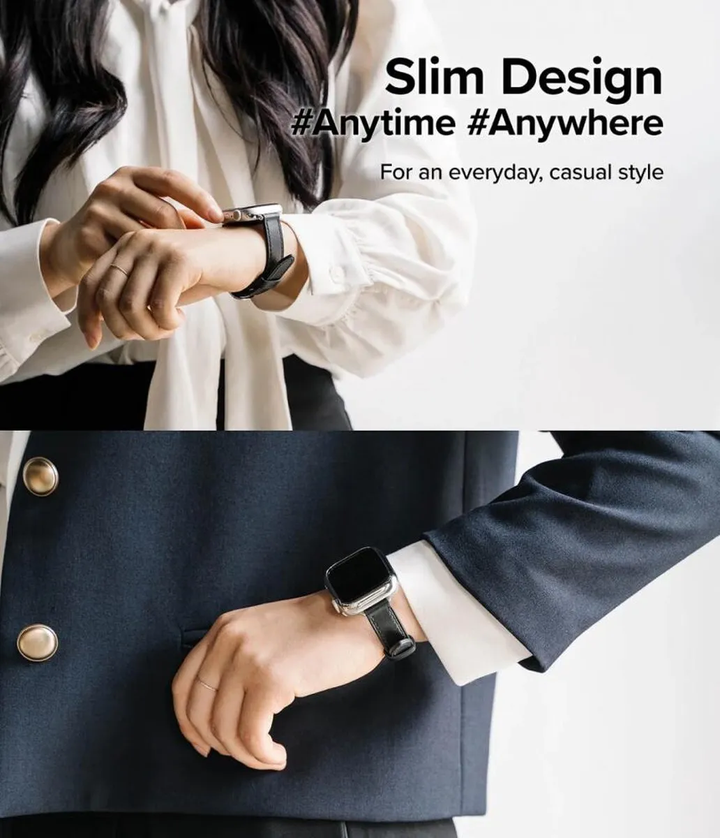 Ringke Leather One Slim Apple Watch Band - Roze