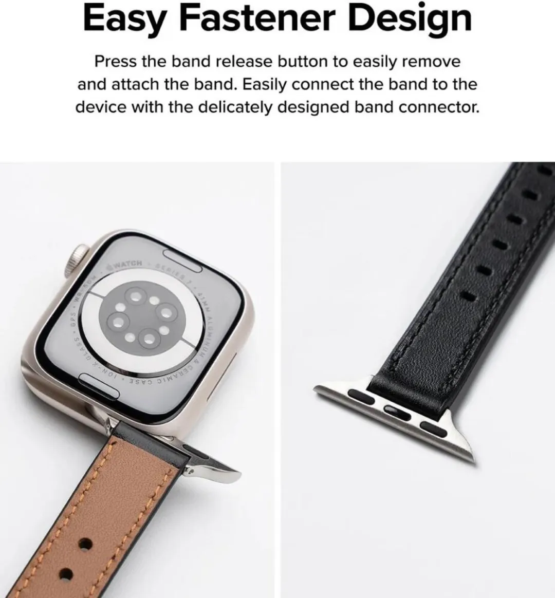Ringke Leather One Slim Apple Watch Band - Roze