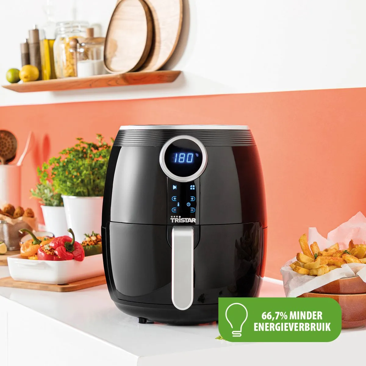 Tristar FR-6956 Airfryer XL 4,5L - 8 Programma's - 1500W - Zwart