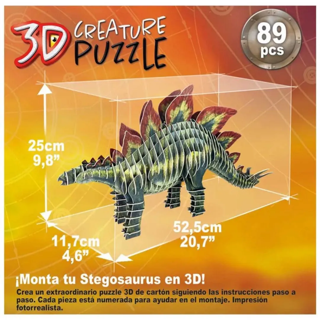 Educa Stegosaurus 3D Puzzel - ED19184 - Multicolor