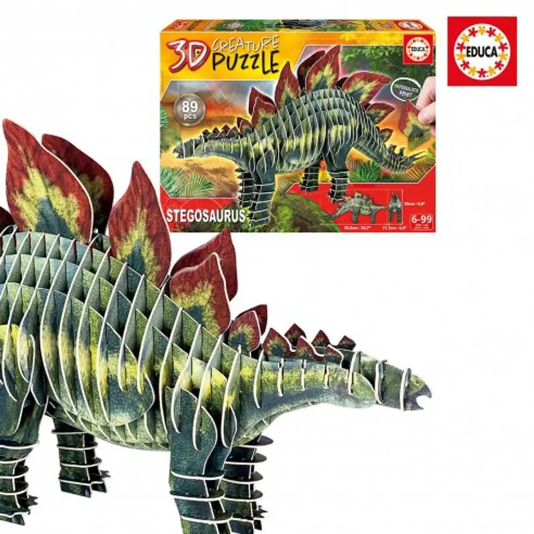 Educa Stegosaurus 3D Puzzel - ED19184 - Multicolor