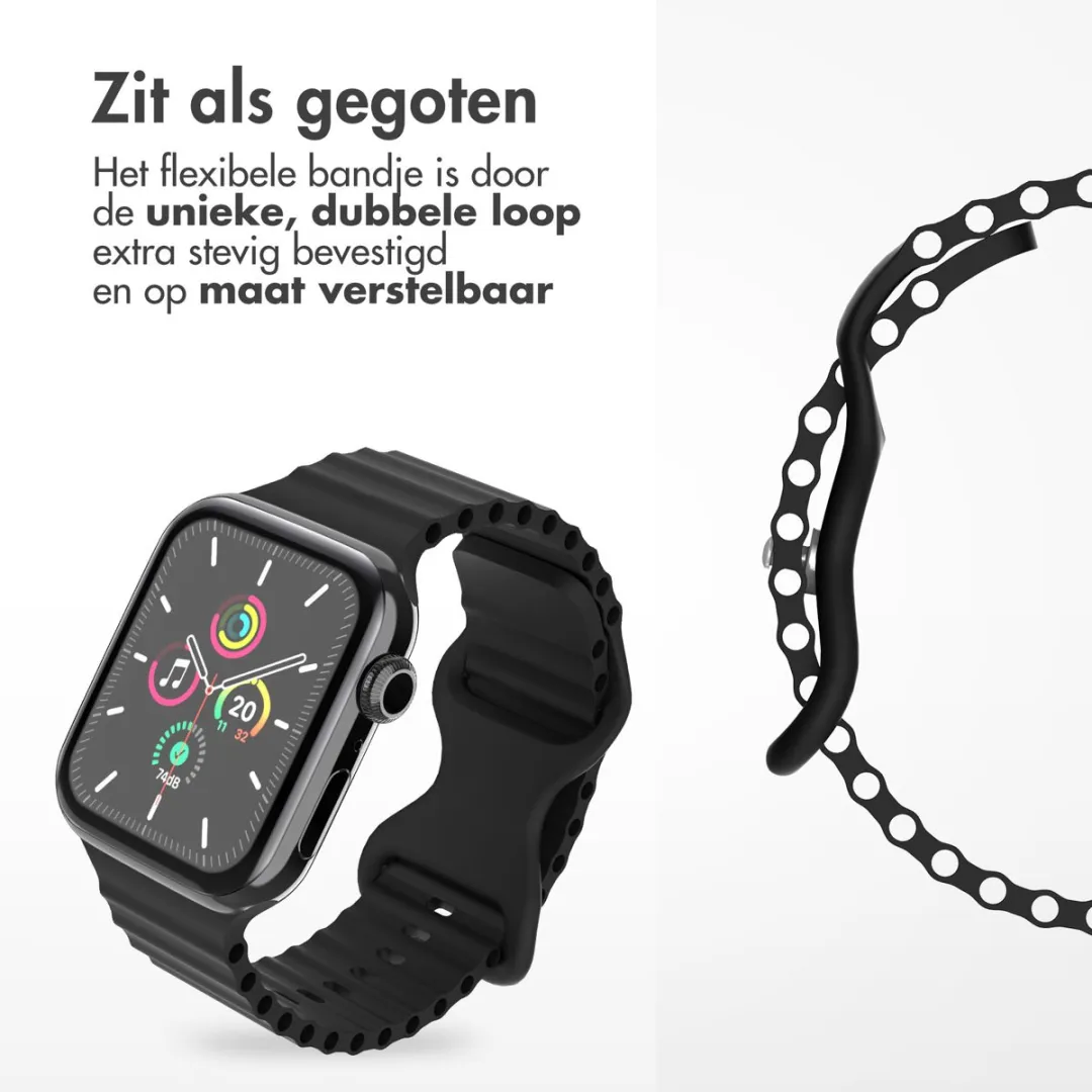 Imoshion Siliconen Bandje Apple Watch 38-42mm - Zwart