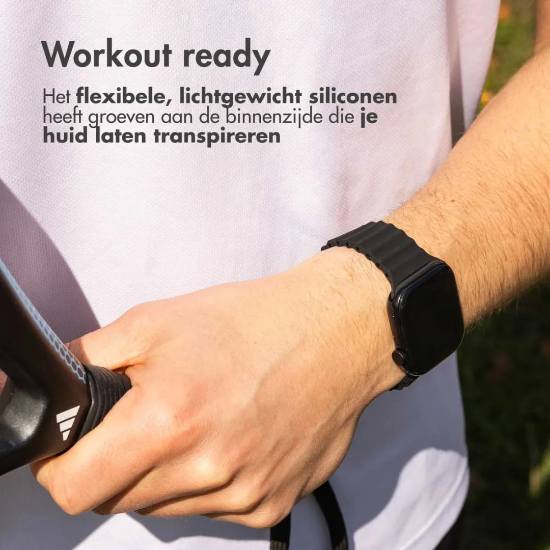 Imoshion Siliconen Bandje Apple Watch 38-42mm - Zwart