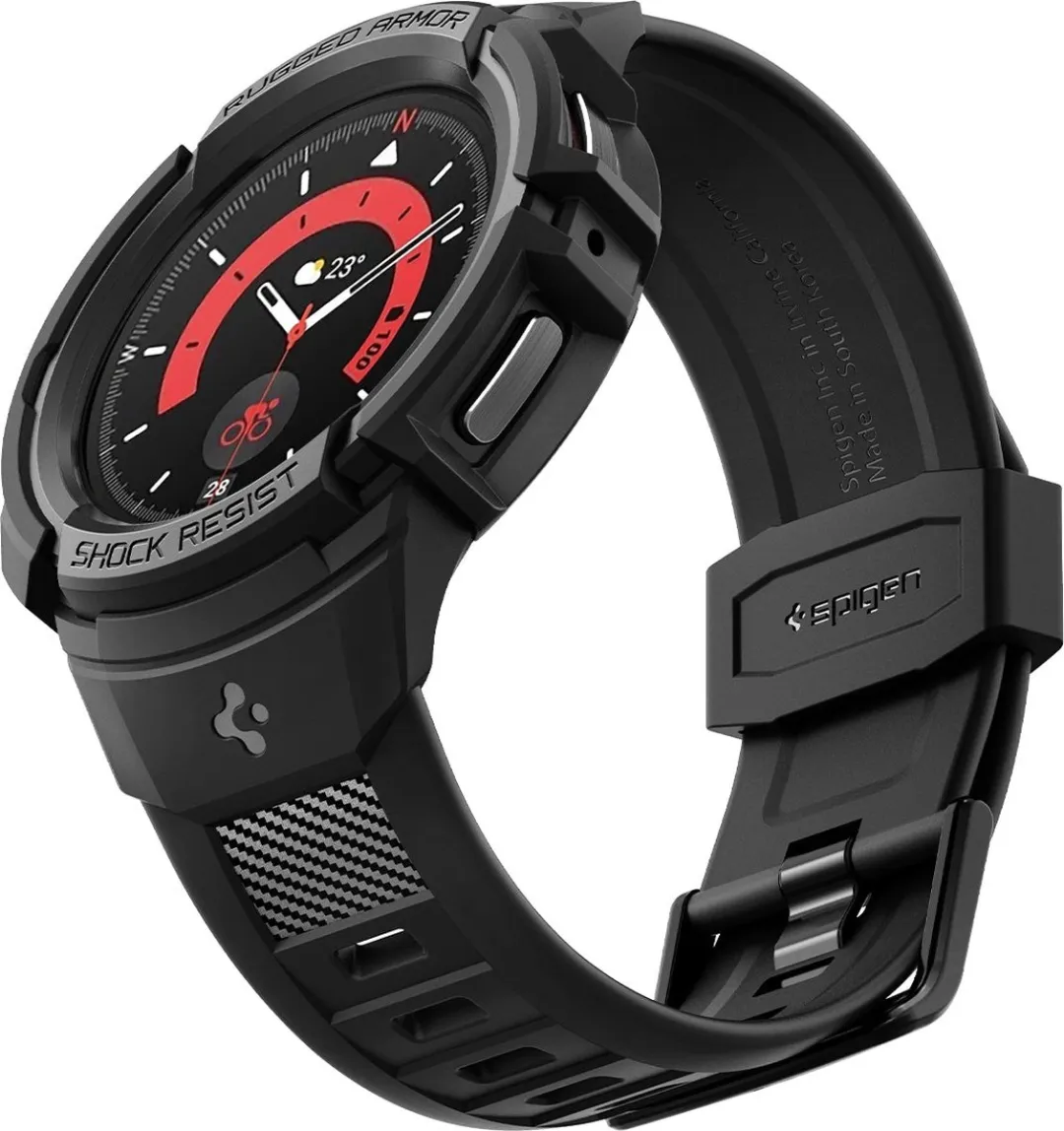 Spigen Rugged Armor Pro - Samsung Galaxy Watch 5 Pro 45mm - Zwart - afbeelding 6 van 6