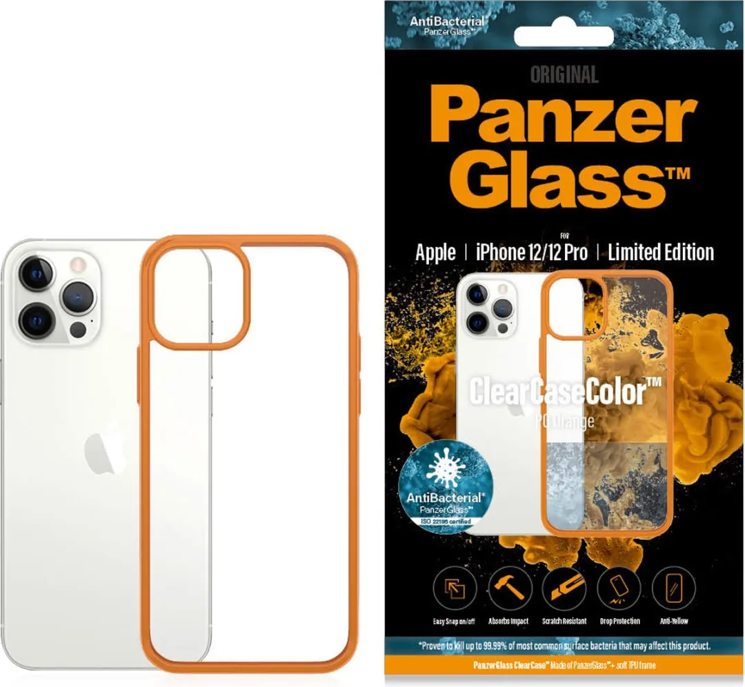 PanzerGlass ClearCaseColor PZ-0283 iPhone 12/12 Pro Hoes - Orange - afbeelding 6 van 6