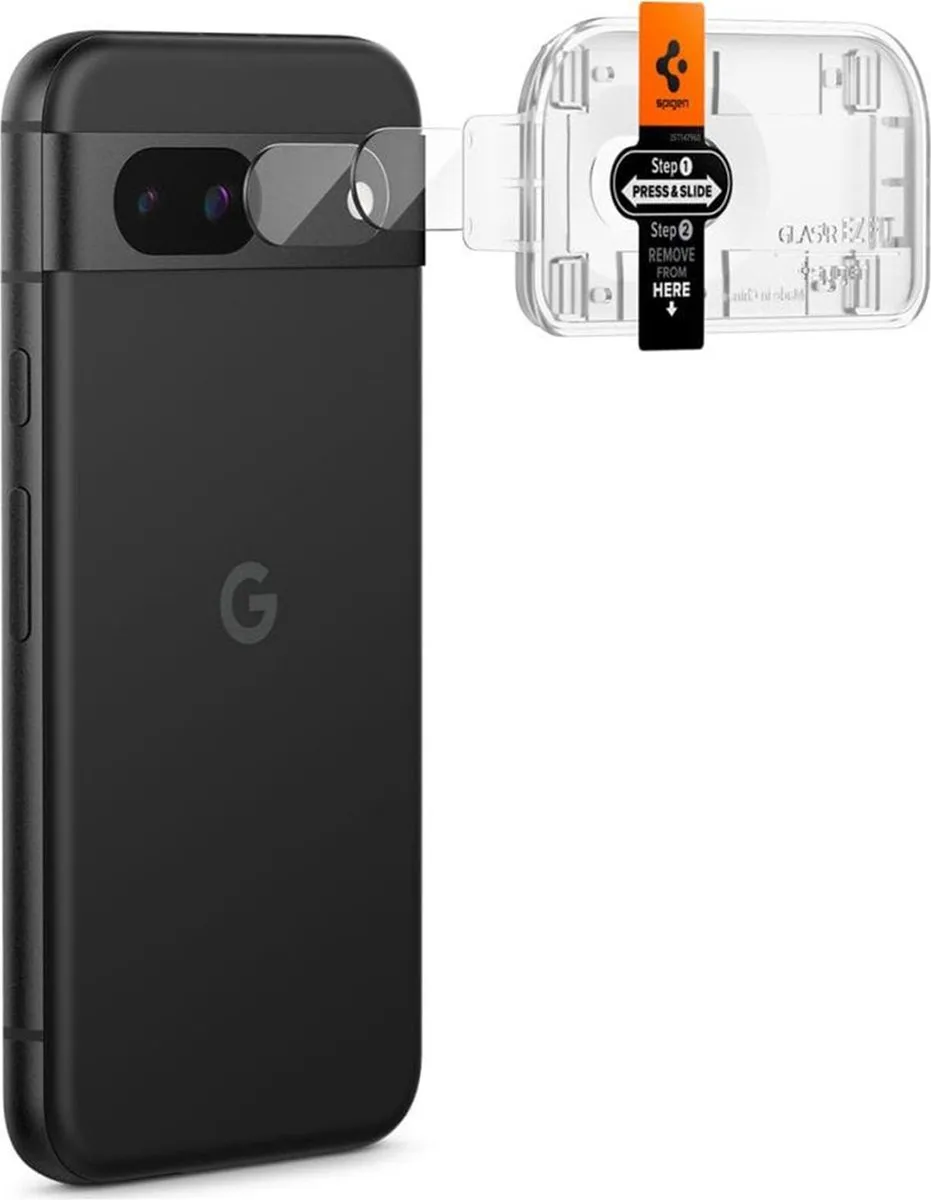 Spigen AGL07465 Camera Lens Protector - Google Pixel 8a - 2 Stuks - Zwart