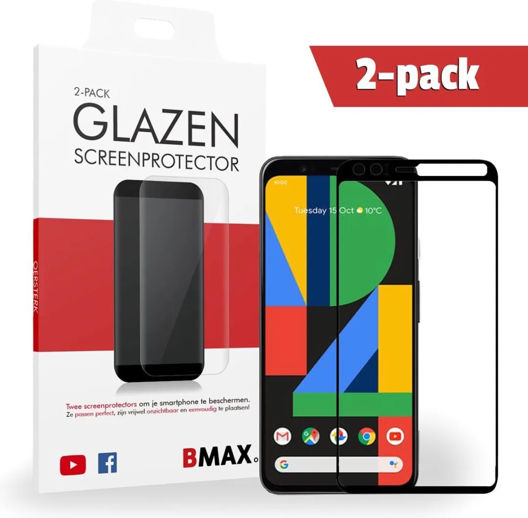 BMAX Google Pixel 4 Full Cover Glas Screenprotector