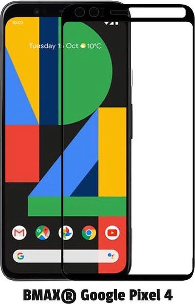 BMAX Google Pixel 4 Full Cover Glas Screenprotector - 2 Stuks