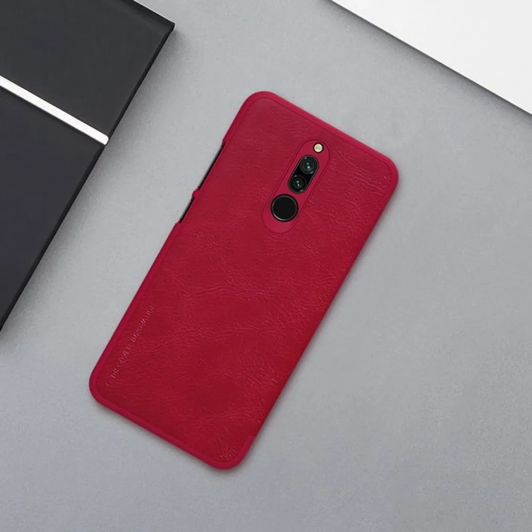 Nillkin Qin PU Leather Book Case Xiaomi Redmi 8 - Rood - afbeelding 4 van 4