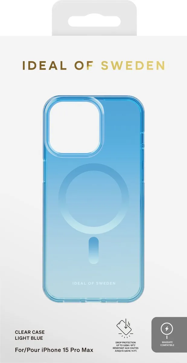 iDeal of Sweden Clear Case MagSafe iPhone 15 Pro Max - Lichtblauw