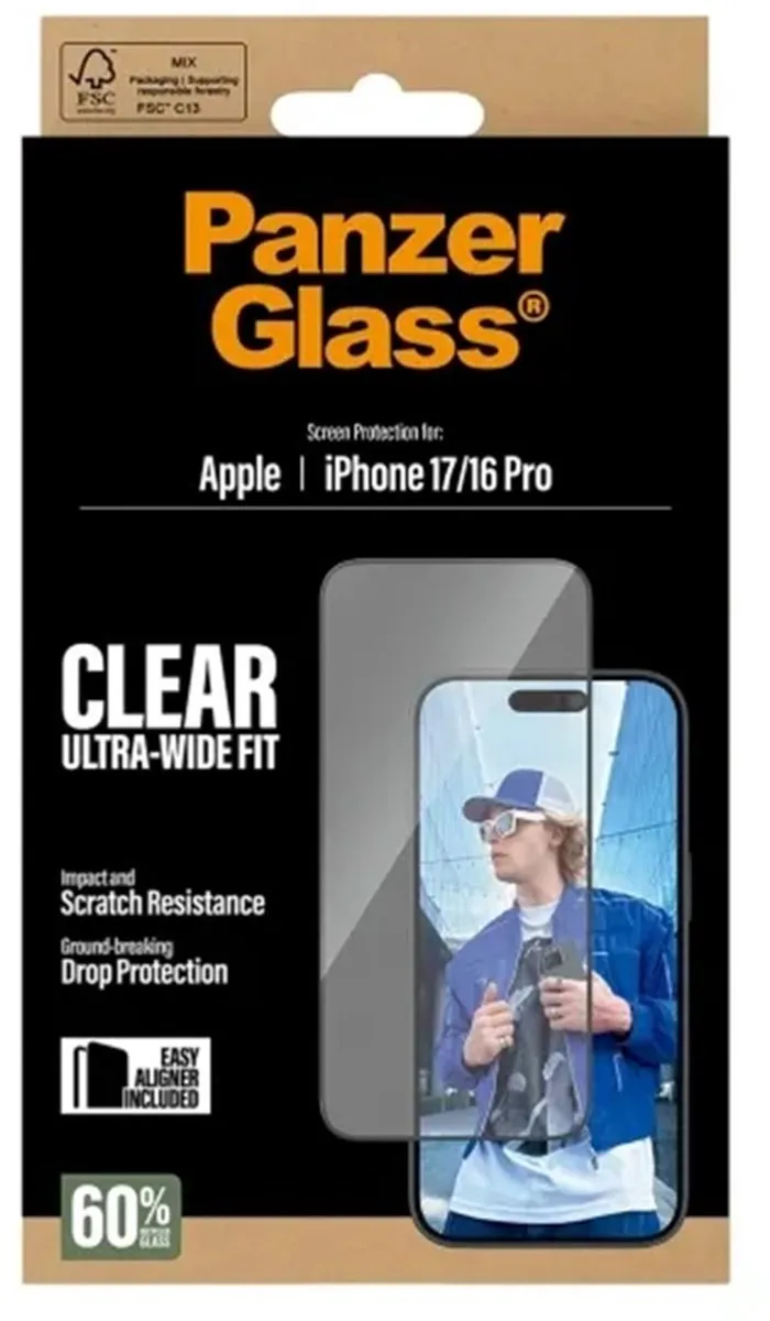 PanzerGlass Ultra-Wide Fit iPhone 17 Screenprotector - Case Friendly