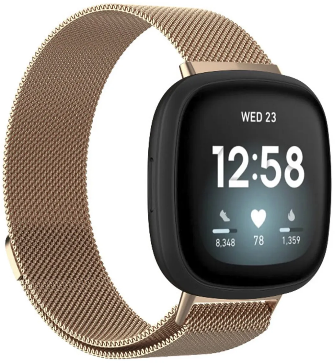 Imoshion Milanees Magnetisch Bandje - Fitbit Sense/Versa - Roségoud