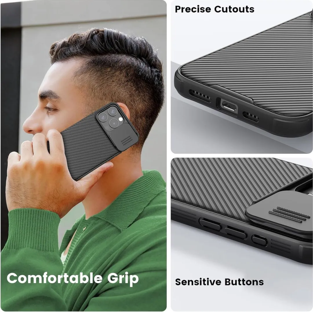 Nillkin Hoesje iPhone 15 Pro Max - Mat Zwart