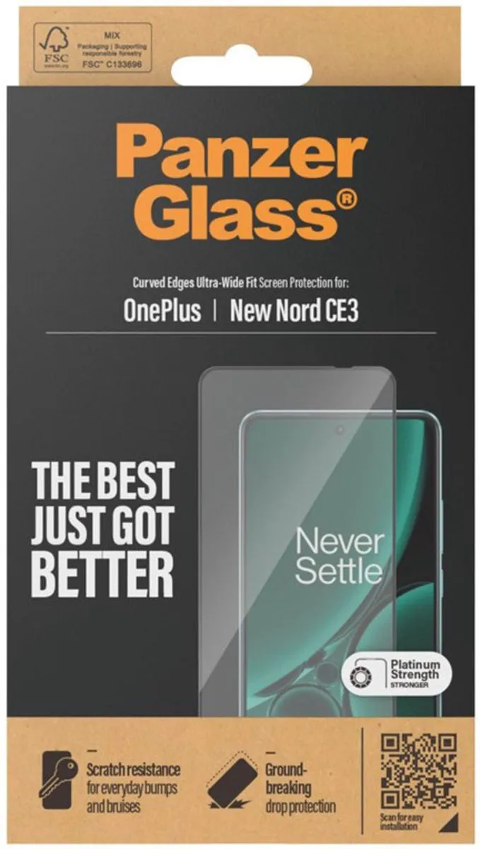 PanzerGlass Ultra-Wide Fit Screenprotector OnePlus Nord CE 4 - 1 Stuk
