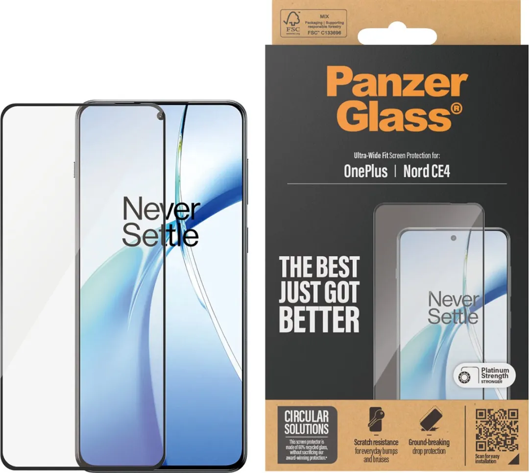 PanzerGlass Ultra-Wide Fit Screenprotector OnePlus Nord CE 4 - 1 Stuk