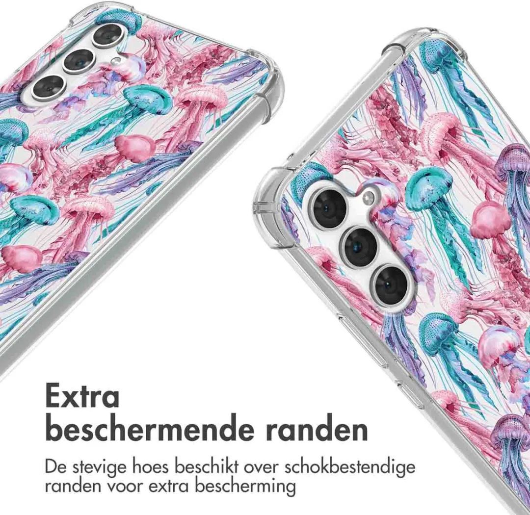Imoshion Galaxy A54 Design Hoesje - Jellyfish Watercolor