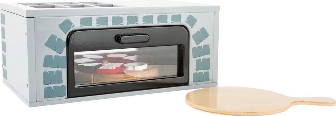 Small Foot Houten Speelgoed Pizza-oven Set - Grijs