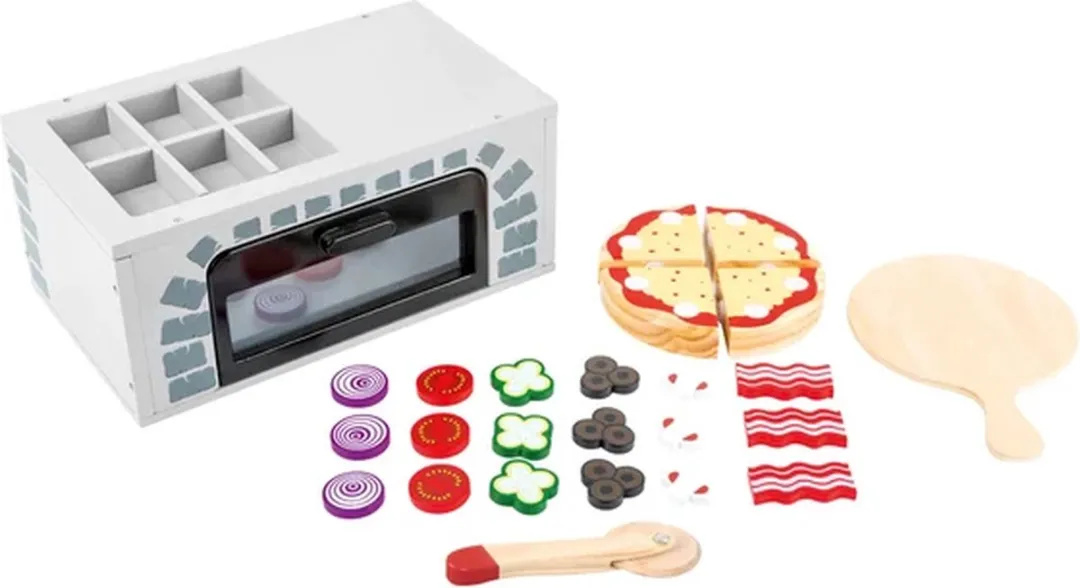 Small Foot Houten Speelgoed Pizza-oven Set - Grijs