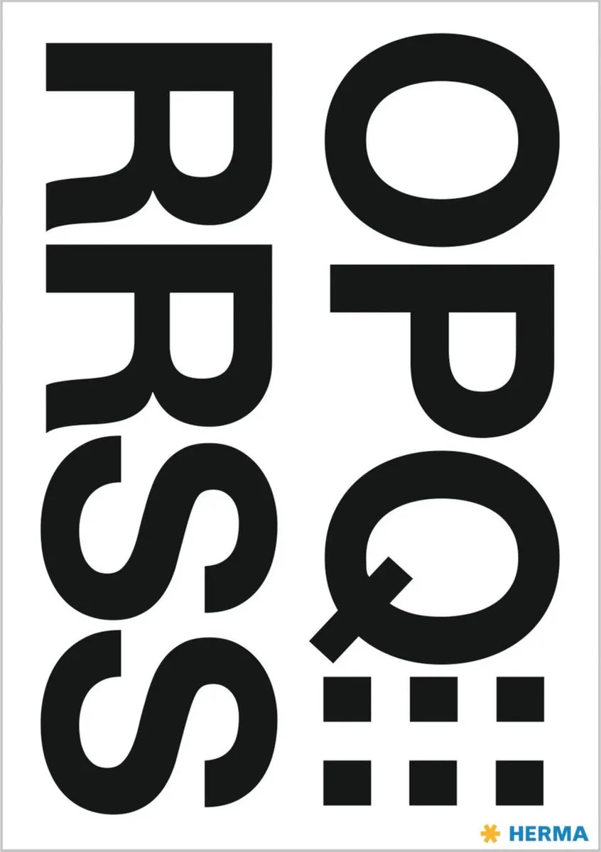 Herma Stickerletters A-Z Zwart 33mm - 39 Stuks