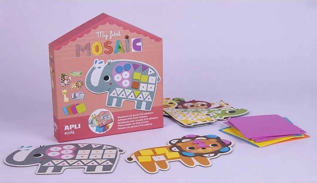 Apli Kids Mijn Eerste Mozaïek Dieren - 5 Stuks
