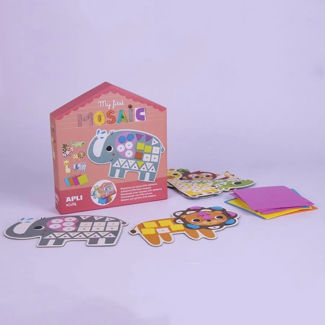 Apli Kids Mijn Eerste Mozaïek Dieren - 5 Stuks