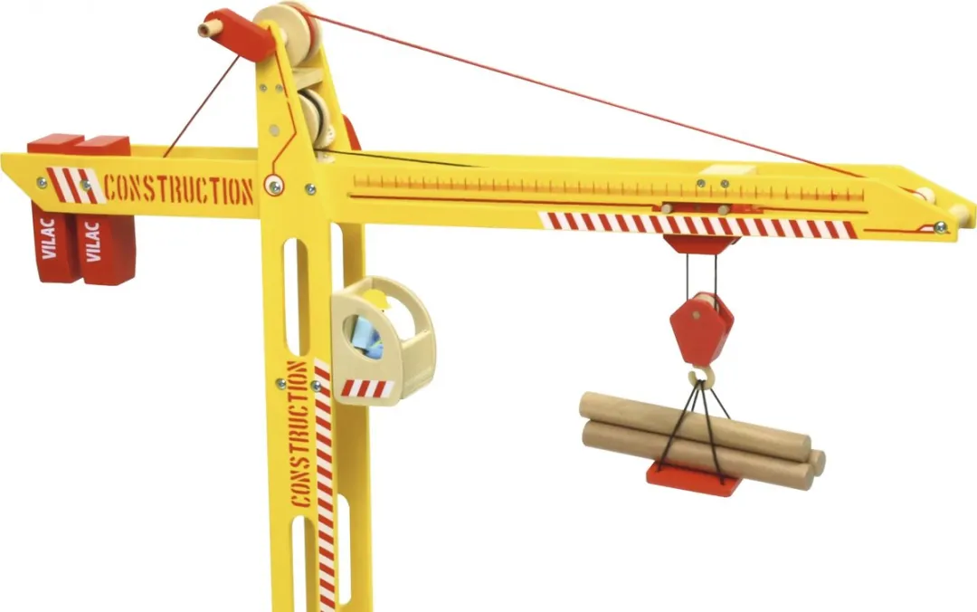 Vilac Houten Hijskraan 80cm