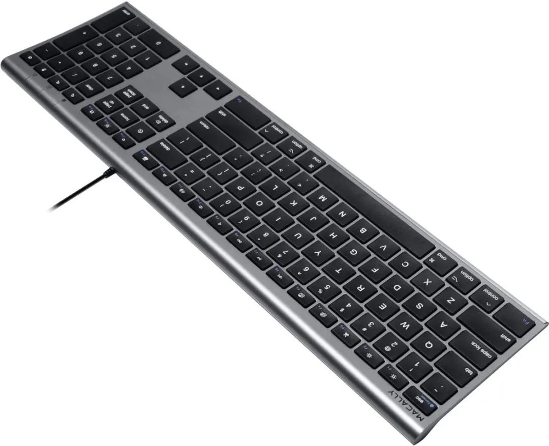 Macally ACEKEYSG USB-A Toetsenbord - Mac/Windows - US QWERTY - Zwart - afbeelding 6 van 6