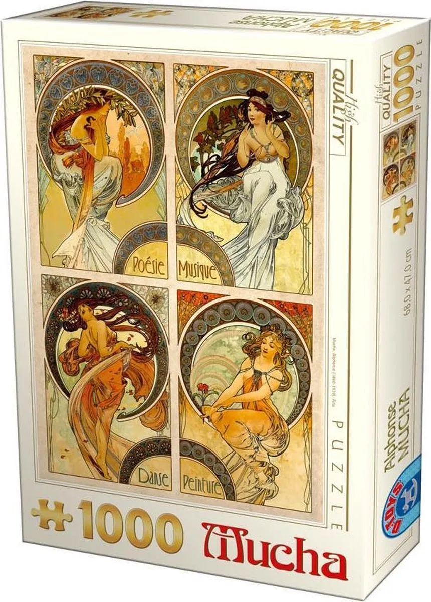 D-Toys Mucha Kunst Puzzel 1000 Stuks