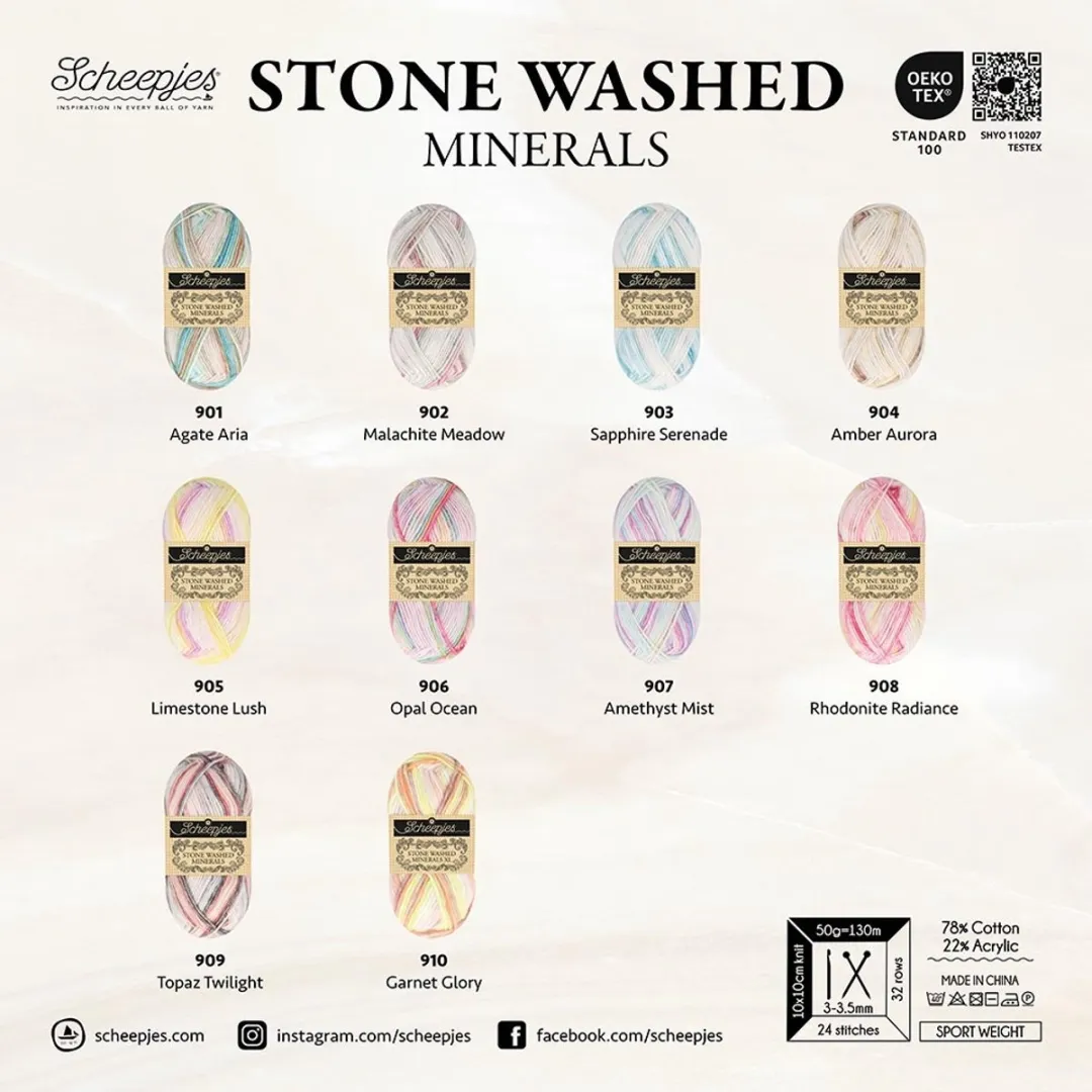 Scheepjes Stone Washed Minerals 901 Agate Aria - 1 Stuk