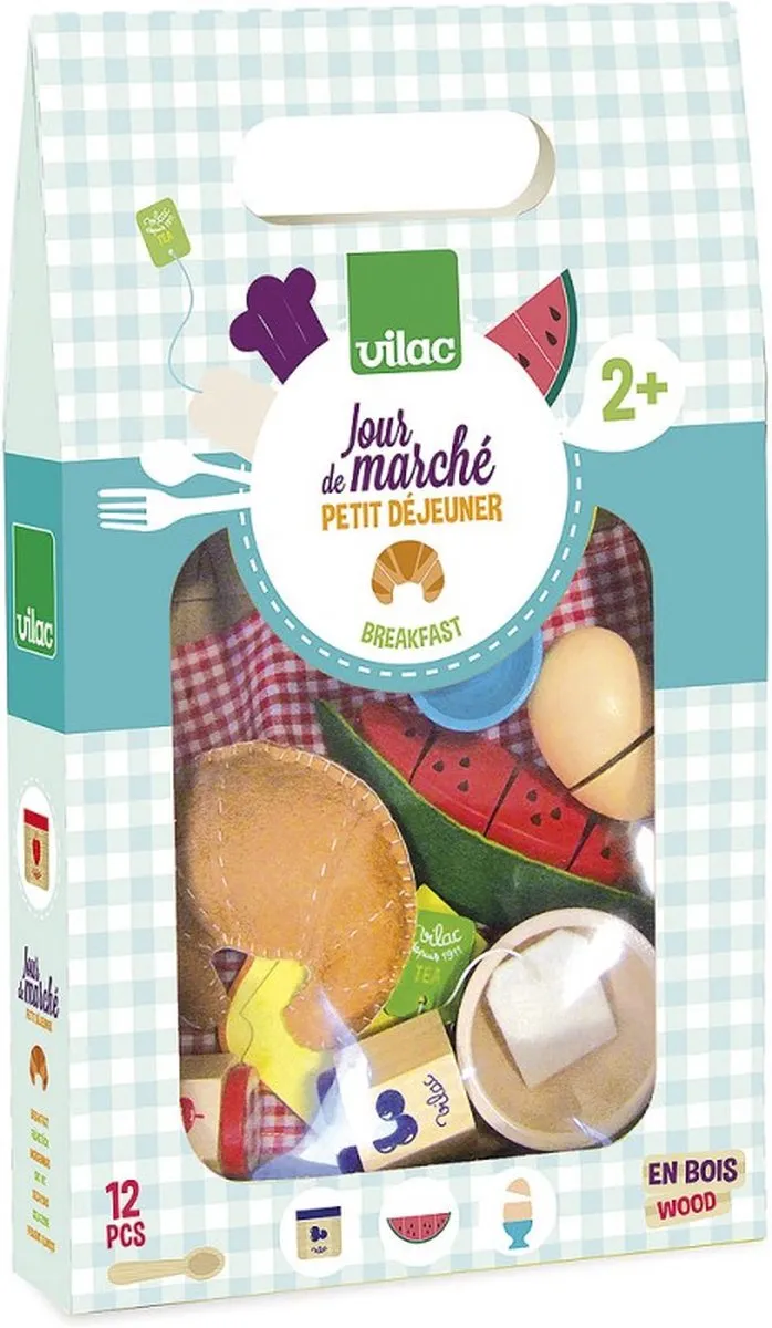 Vilac Houten Ontbijtset - Multi