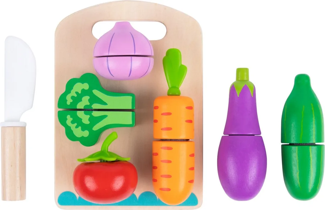 Tooky Toy Snijset Groente Hout - Multikleur