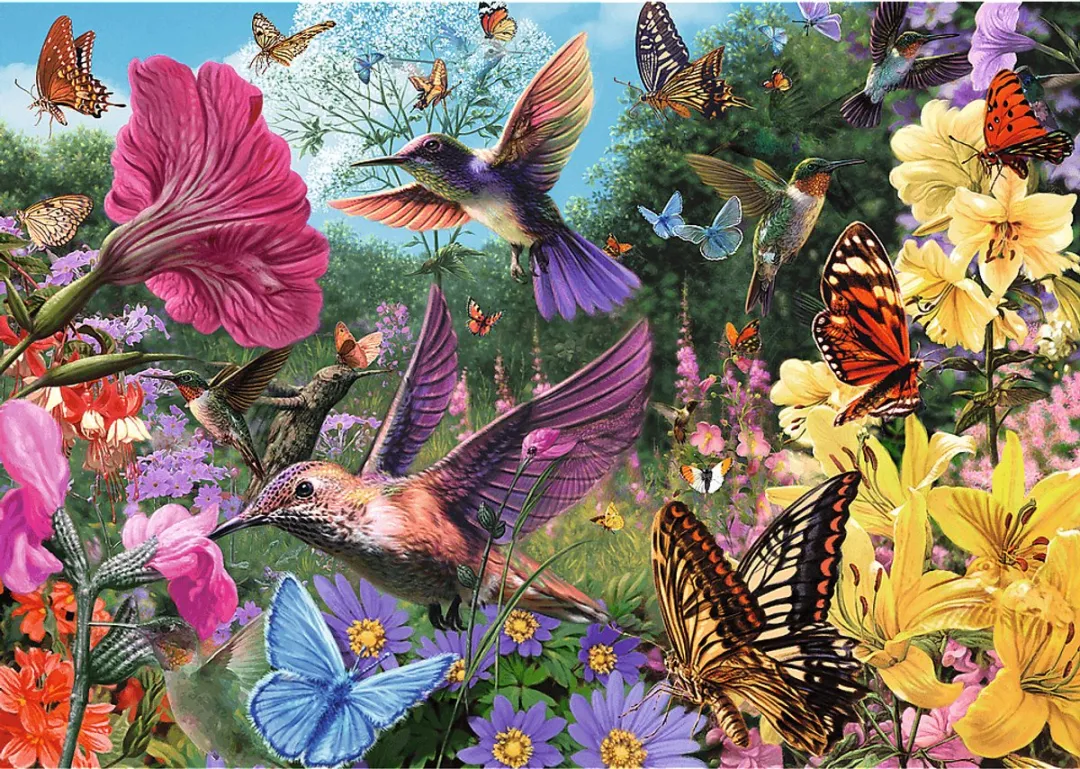 Trefl Tea Time Hummingbird Garden Legpuzzel 1000 Stuks - Multicolor