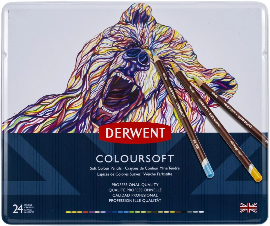 Derwent Coloursoft Potloden Set 24 Stuks - Multikleuren