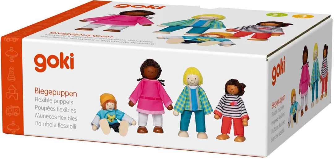 Goki Flexible Puppets Intercultural Family 51463