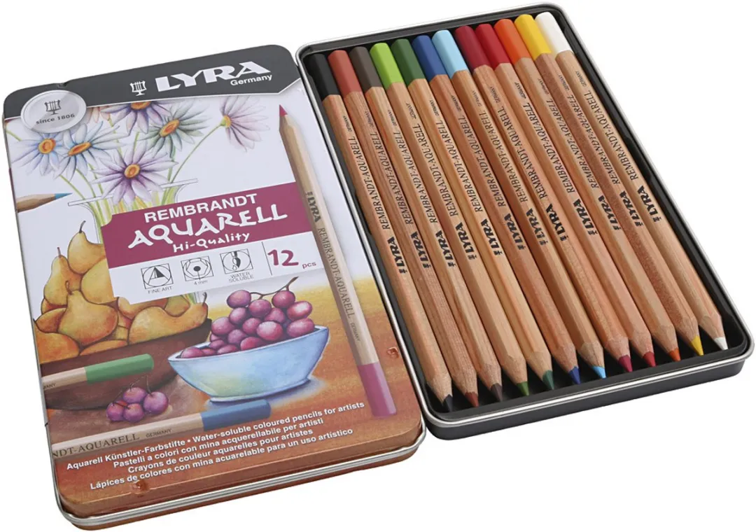 Creativ Company Lyra Metal Box Aquarelpotloden - 12 Stuks - Assorti