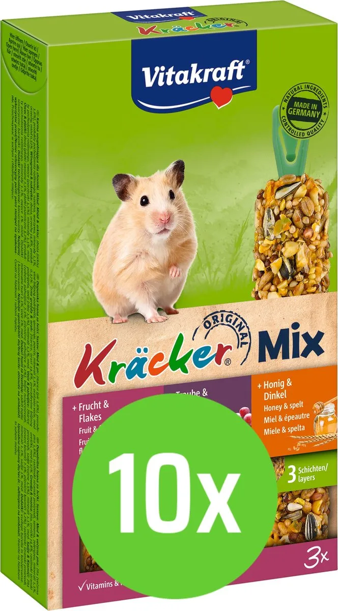 Vitakraft Hamsterkracker Trio Mix 100 Stuks