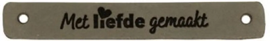 Durable Leren Label Set - 2 Stuks - Taupe/Bruin