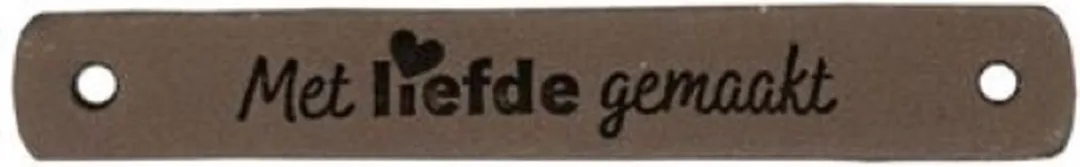 Durable Leren Label Set - 2 Stuks - Taupe/Bruin