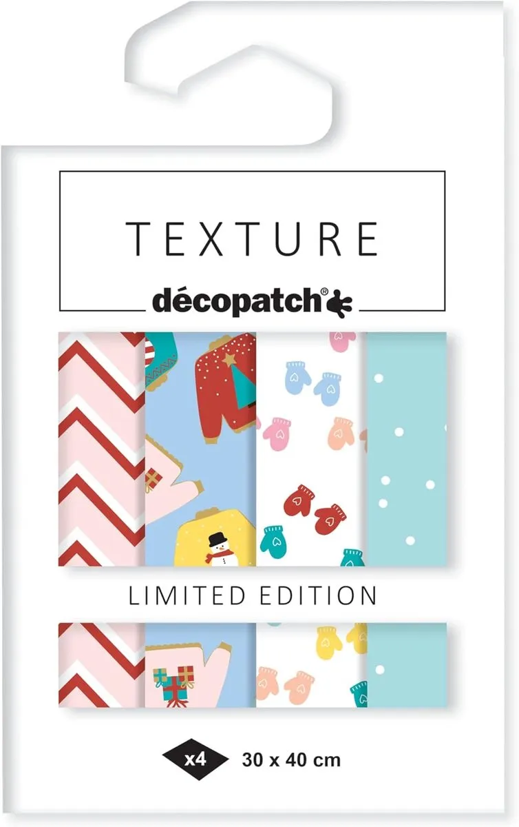 Decopatch Texture Kerstpapier Maille Xmas Hotfoil